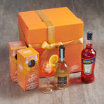 aperol spritz hamper with glasses