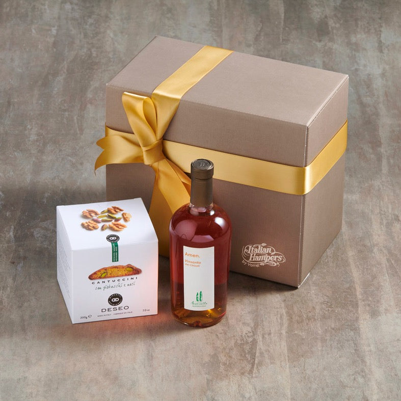 Vin Santo Sweet Wine and Cantuccini Biscuits Hamper