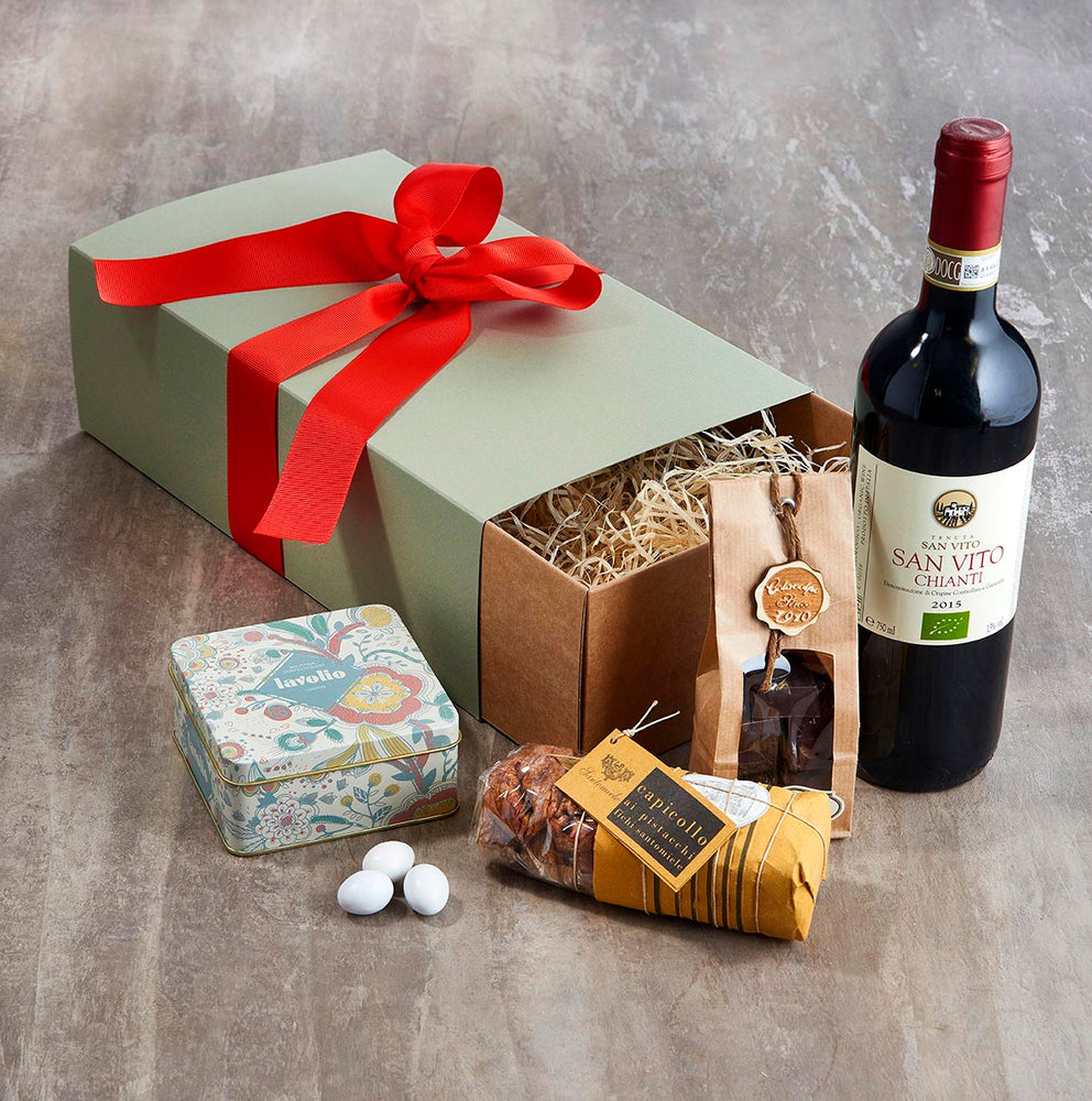 Birthday Hamper for Him with Chianti and sweet treats
