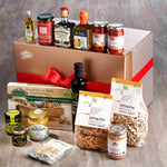 organic italian chef gift box with pasta, sauces and natural ingredients
