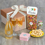 Italian happy girl hamper with pasta & wine