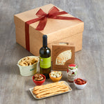 Italian aperitivo kit with wine and snacks